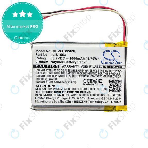 Baterija za Sony Mdr-Xb950n1, Srs-Ws1, 1000mAh, Li-Pol, 3.7V, LIS1553, HQ
