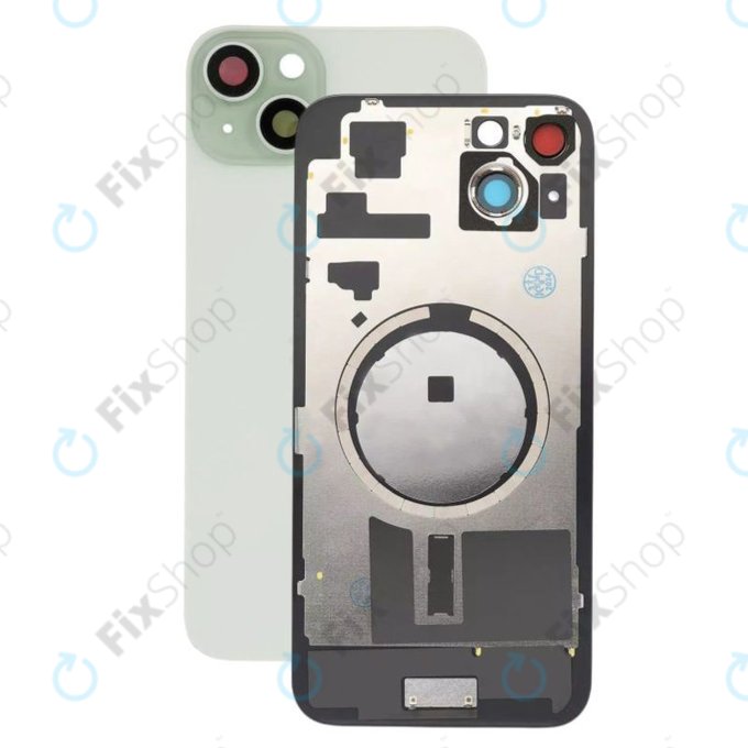 Apple iPhone 15 Plus - Stražnje staklo kućišta + staklo kamere + metalni okvir + magsafe magnet (Green)