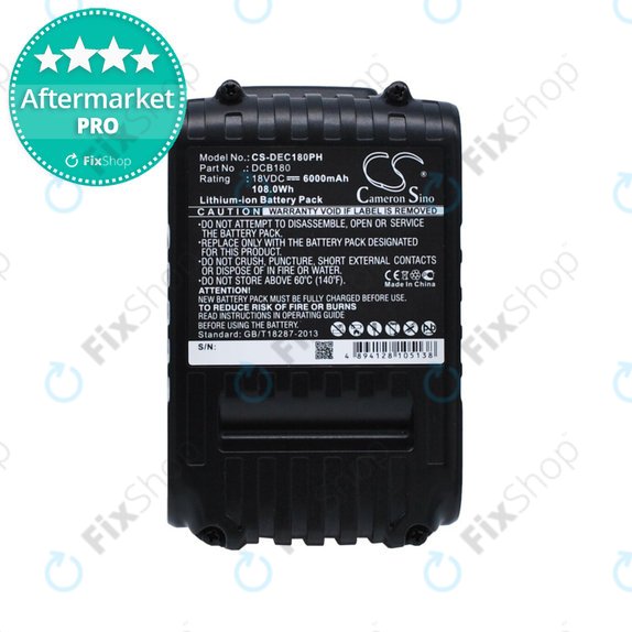 Dewalt CL-serija, DC-serija - Baterija DCB18x / DCB20x Li-Ion 18V 6000mAh HQ