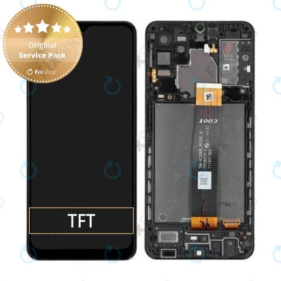 Samsung Galaxy A32 5G A326B - LCD zaslon + zaslon osjetljiv na dodir + okvir (Fantastična crna) - GH82-25121A, GH82-25122A Originalni servisni paket