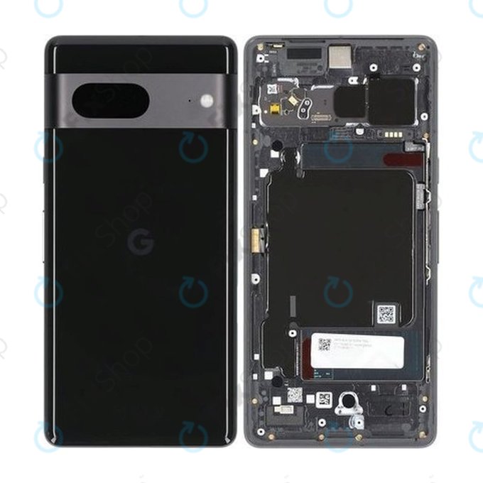 Google Pixel 7 GVU6C GQML3 - Stražnje Maska (obsidian) - G949-00329-01 Originalni servisni paket