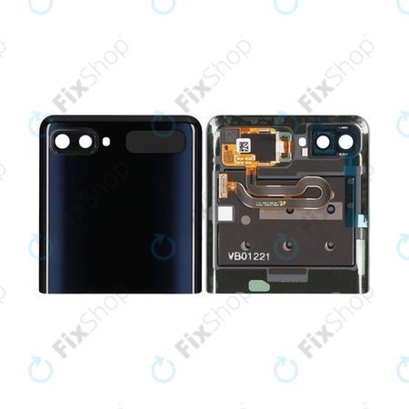 Samsung Galaxy Z Flip F700N - Poklopac baterije (gornji) (zrcalno crna) - GH96-13380A Originalni servisni paket