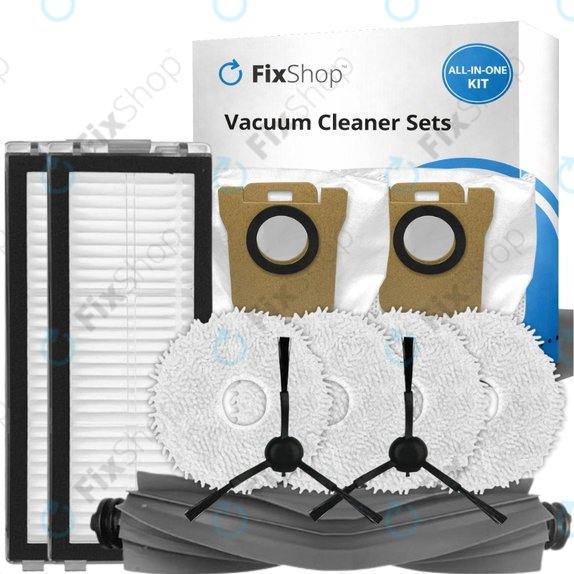 Set rezervnih dijelova za Xiaomi Dreame L20 Ultra, X20 Pro, X20 Pro Plus (1x Glavna četka, 2x Filter, 2x Bočna četka – crna, 4x Krpa za brisanje, 2x Vrećica za prašinu)